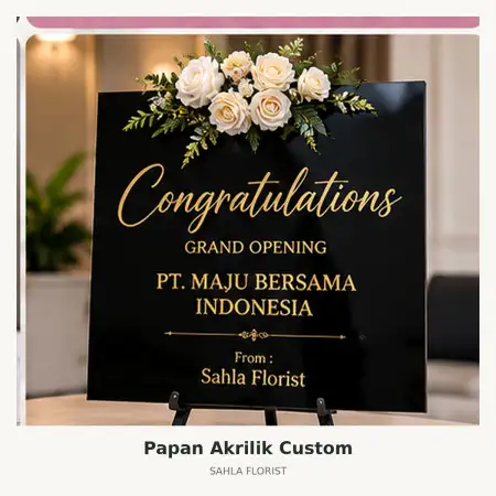 Papan Bunga Akrilik Halmahera Tengah